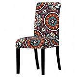MMHJS 3D Digitaldruck Sitzbezug Esszimmer Wohnzimmer Stretch Stuhlbezug Büro Home Hotel Stuhlbezug Maschinenwaschbar rutschfest, Schmutzabweisend, Großer Stretch Stuhlbezug