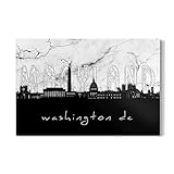 artboxONE Galerie-Print 90x60 cm Washington dc Skyline Marble hochwertiges Acrylglas auf Alu-Dibond von Bekim M