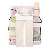 Baby Bedside Hanging Bag,Nursery Crib Diaper Bag,Diaper Storage Bag,Bedside Nappy Organizer Hanging Storage Bag, Used for Toy Diaper Towel C