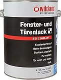 Wilckens Professional Fenster- & Türenlack 2,5 L. Weiß Seidenmatt, PU-verstärk