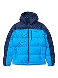 Marmot Herren Ultra-leichte Daunenjacke, 700 Fill-power, Warme Outdoorjacke Mit Kapuze, Wasserabweisend, Winddicht Guides Down Hoody, Clear Blue/Arctic Navy, M, 73060