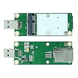 EXVIST 4G LTE Industrial Mini PCIe auf USB Adapter W/SIM-Kartenslot für WWAN/LTE 3G/4G Modul anwendbar für M2M & IoT Anwendungen wie Raspberry Pi Industrial Router IP Kamera Digital Signag