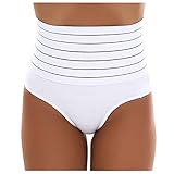 IFOUNDYOU Unterhosen Damen Hohe Taille Rippstrick Hipsters Nahtlos Bauchweg Taillenslip Unterwäsche Sexy Schwangere Panties Hösschen Transparente Stretch Schlüpfer Basic Weich Slip Unterkleidung D