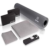 High Pulse® Yoga Set (6 TLG.) mit Yogamatte, 2 Yoga Blöcke, Yogagurt, Yogatuch mit Antirutsch-Noppen und extra Handtuch – Praktisches Yoga-Set für Anfänger und erfahrene Yog