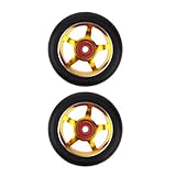 MagiDeal 2 pcs Professionelle 100mm Scooter Ersatz Rollen Scooter Wheels Räder Set - G