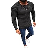 GAOHONGMEI Herren Strickpullover, Winterpullover, Mantel, Rundhalsausschnitt, langärmelig, Winter, Grobstrick, lässige Jacke, Oberteil, Grau, XL