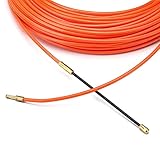 LNHJZ Fischband Ziehen Langlebig 4Mm 5 Meter bis 40 Meter Orange Führungsvorrichtung Nylon Elektrokabel Push Puller Duct Snake Rodder Fischband Draht-5M