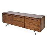 MÖBEL IDEAL Lowboard Eiche Massiv Anrichte Kito 160 x 45 x 55 cm TV Schrank Wildeiche Massivholz Board Braun geö