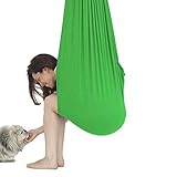 LICHUXIN Indoor-Therapieschaukel für Kinder Hängemattenschaukel Kuschelhängematte Yoga und Sensorische Integration Inklusive Schnur und Karabiner Bis 400LB/ 200KG Grün (Size : 100x280cm/39x110in)