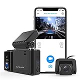 AUTO-VOX WiFi Dashcam 1080P Dual Vorne und Hinten, Autokamera mit Nachtsicht, 3 Zoll IPS Touchscreen mit GPS, G-Sensor, Parküberwachung, Notfallaufnahme, Loop-Aufnahme (AD2)