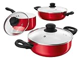 TV Unser Original 08592 bratmaxx Keramik-Topfset, 6-teilig mit Glasdeckel, 16, 20 und 24