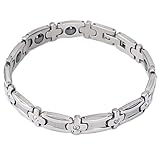 Karpaltunnel-Magnetarmband, Silbernes Magnetfeldtherapie-Armband Fördert die Durchblutung, gleicht den Schlaf aus für den täglichen Geb