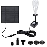 Solar Springbrunnenpumpe, Garten Schwimmende Solarbetriebene Wasserspielpumpe mit 4 Düsen Solarpanel-Kit Wasserpumpe für Teich,B