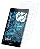 Bruni Schutzfolie kompatibel mit Medion LIFETAB P8312 Folie, glasklare Displayschutzfolie (2X)