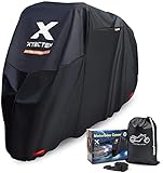 XYZCTEM Motorradabdeckung, Wasserdicht Extra Strapazierfähig Dicke 210D Oxford, All Season Outdoor Schutz für Motorräder mit Einer maximalen Länge von 245