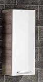 FACKELMANN Hängeschrank A-VERO / Badschrank mit gedämpften Scharnieren / Maße (B x H x T): ca. 35 x 79,5 x 21,5 cm / hochwertiger Schrank fürs Badezimmer / Korpus: Braun hell / Front: Weiß