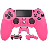 Jnsio Wireless Controller, USB Controller für PC PS4 Slim/PS4 Pro, Game Bluetooth Gamepad, mit Turbo/Touchpanel-Spielbrett mit doppelter Vibration/6-Axis Gyro Funktion/Mini-LED-Lenk