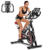 CosHall Heimtrainer Fahrrad, Indoor Hometrainer, Spinning Bike ,Speedbike Cycling Fitness Bike mit Pulsmesser, LCD Anzeige, Stahlschwungrad,Benutzergewicht bis 150KG