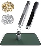 Canzler Ösen Set 12mm - inkl. Stanzunterlage - galvanisierten Gold & Silber Kupferösen & Werkzeugen - zum sofort loslegen - ösen für p
