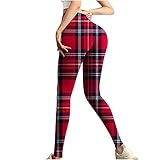 KMKM Weihnachten Schneeflocke Leggings für Damen, Hoch Taillierte Leggings für Frauen Bauchkontrolle Strumpfhosen Strumpfhosen Workout Yoga Hosen Sport Leggings Tights Blickdicht für Sport, F