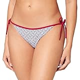 Tommy Hilfiger Damen String Side TIE Bikini-Unterteile, Flagge AOP weiß, M