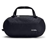 Under Armour UA Roland Duffle MD, vielseitige und robuste Sporttasche für Männer, Duffel Bag mit praktischen Fächern Herren, Schwarz (Black / Black / White) , One S
