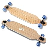 Carving Longboard, HB Boards Carve Flex 1 Professioneles Cruising Longboard Bambus 41' mit High-Speed Abec 9 Kugellag