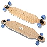 Carving Longboard, HB Boards Carve Flex 1 Professioneles Cruising Longboard Bambus 41' mit High-Speed Abec 9 Kugellag