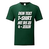 T-Shirt selbst gestalten/Bedrucken. T-Shirt einfach selber Machen. T-Shirt Druck. T-Shirt mit Wunschtext. T-Shirt selbst Bedrucken individuel (Waldgrün, XXXL)