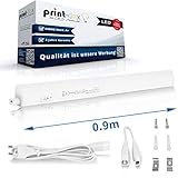 LED Unterbauleuchte 90cm 1000 LM Lichtleiste 10W 3000K-Warmweiß 230V Küchen Schrank L