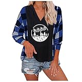 Zilosconcy Weihnachtspullover Damen mit Weihnachtsbaum-Print Lang Patchwork Weihnachtspulli Lustig Strickpullover Ugly Christmas Jumper Kapuzenpullover Christmas Hoodie Christmas Sw