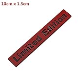 Tongman Electronics 3D Metall Limited Edition logo Auto Aufkleber Motorrad Emblem Abzeichen Aufkleber Aufkleber for A A A A A A (Color Name : 10x1.5cm Red Black)