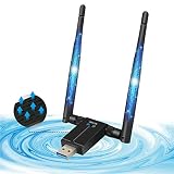 AQOTER WLAN Adapter USB 3.0, 1200 Mbit/s WLAN Stick, 2,4 GHz 5,8 GHz Wireless WiFi Dongle mit 5 dBi Dualband WLAN Antenne für PC, Desktop, Laptop von Windows XP/Vista / 7/8/10 Mac OSX/Linux
