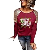 Longshirt Damen Langarm Modal Damen Pullover mit Print, Casual Sweatshirt Pullover Pulli Hoodie Kapuze Sweatshirt Langarm Herbst Winter Schöne Oberteile Casual Elegant Bluse Herbst Winter Top
