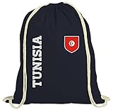 Tunesien Fußball WM Fanshirt Gruppen natur Turnbeutel Rucksack Gymsac Fan Trikot Tunisia, Größe: onesize,dunkelb
