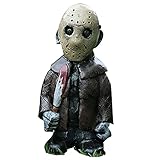 Gartenfigur Horrorfilm Gartenzwerge Untot Halloween Skulptur Bemalte Figur für Outdoor Terrasse Hof R