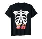 Skelett Schwangerschaft Donut Shirt Xray Halloween Kostüm Party T-S