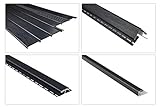 RAINWAY Kunststoffpaneele & Zubehör anthrazit - Verkleidung von Dachüberständen, Decken- & Wandflächen - (Abschlussprofil) U-Profil Balkon Deckenp