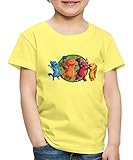 Spreadshirt Der Kleine Drache Kokosnuss Party Freunde Kinder Premium T-Shirt, 122-128, Gelb