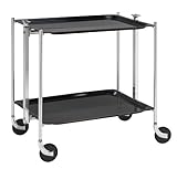 PLATEX Textable 500250002 Trolley 2 Lagen, aus Chrom, Schw