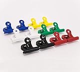 Bullseye Office – Magnete mit Bulldogge Perfectd Magnetische Clips für Kühlschrank, Whiteboard, Schränke, Büro und Zuhause, 12 Stück