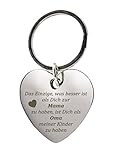 Schlüsselanhänger Herz mit Gravur'Das Einzige was besser ist als Dich zur Mama zu haben, ist Dich als Oma meiner Kinder zu haben' - C