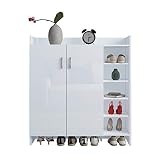 Senvoziii Schuhschrank Schuhkipper mit Hochglanz 2 Türen Schrank Schuhregal Sideboard 21 Paar Schuhe 83 x 29 x 96