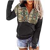 Weihnachten Sweatshirt Damen Pullover Lässiges Langarmshirt Oberteile Herbst Winter Langarm Tshirt Teenager Mädchen Shirts Bluse Pulli Mode Lose Jumper Retro-Clan Muster Top Streetw