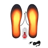 Peahop USB beheizte Einlegesohlen, Heizsohlen USB Elektrisch Einlegesohlen Warme Fußheizung Waschbares Pad für das Winterw