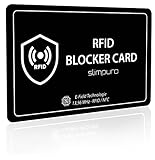 RFID Blocker Karte DEKRA Geprüft - NFC Schutzkarte - Schutz vor Datendiebstahl - dünne Karte mit 0,8mm geeignet für Jede Geldbö
