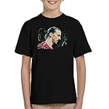 VINTRO Zlatan Ibrahimovic Kinder T-Shirt Original Portrait by Sidney Maurer professionell Bedruckt Gr. 7 Jahre, Schw