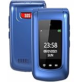 Uleway GSM Seniorenhandy Klapphandy ohne Vertrag,Großtasten Mobiltelefon Einfach und Tasten Notruffunktion,Dual 2.4 Zoll Display Handy für Senioren (Blau)