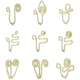 9 Stück Fake Nose Ring Schmuck Afrikanische Nasenmanschette, Clip auf Nasenring Piercing Nasenring Faux Nasenmanschette Nasenmanschetten für Frauen Unisex