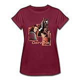 Spreadshirt Ostwind Aris Ankunft Porträt Frauen Oversize T-Shirt, M, Bordeaux